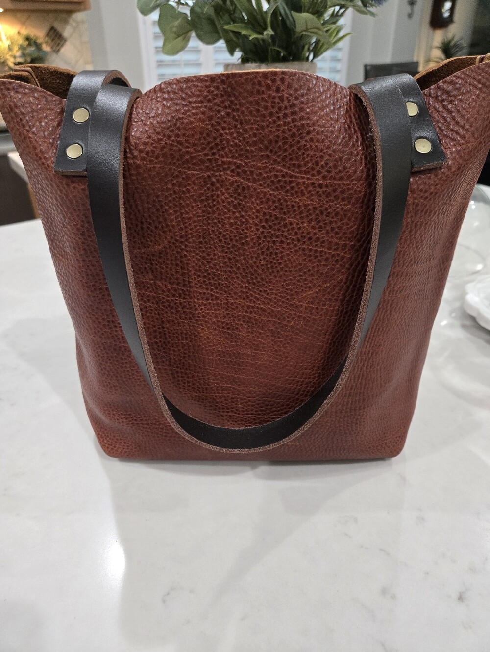 Portland Leather Goods Classic Small Tote In Nutmeg - Picture 4 of 10
